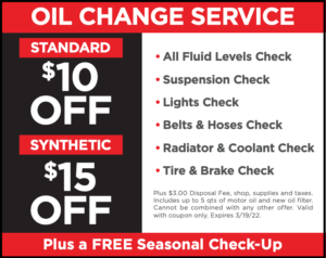 oil change service seasonal specials