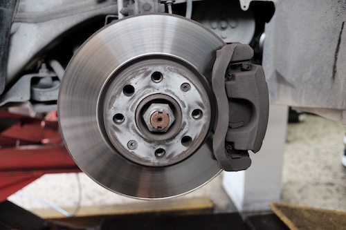 close up of car disc brake